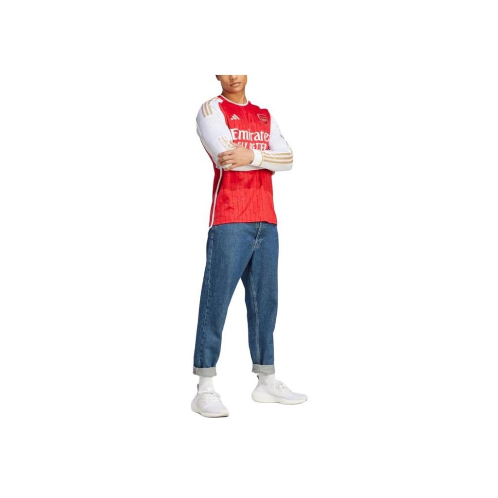 adidas Arsenal 23/24 Long Sleeve Home Jersey Better Scarlet/White Men Streetwear HZ2085