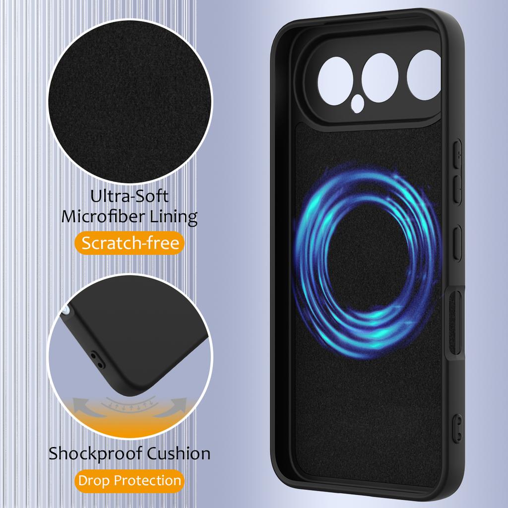 For Honor 500 5G Magnetic Case Anti-Drop Liquid Silicone Phone Cover with Lanyard