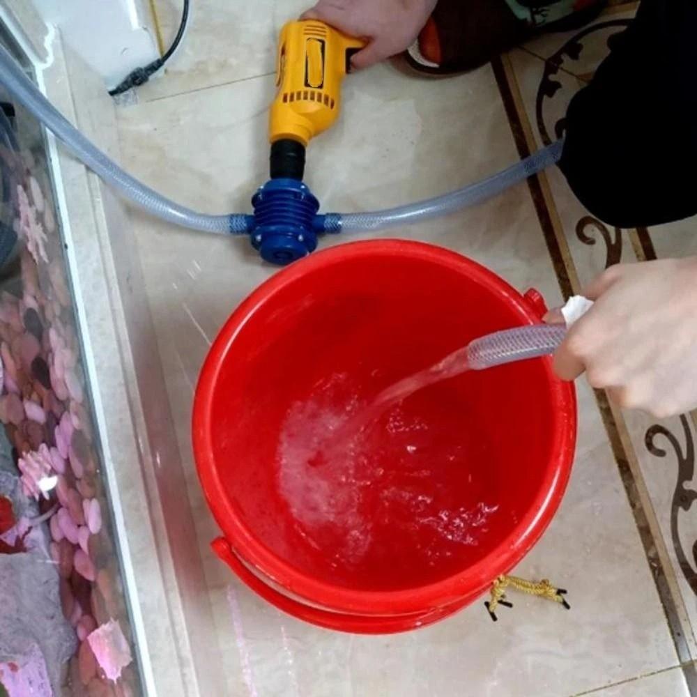 Round Shank Electric Drill Pump Self-priming Self Suction Centrifugal Pump  Household