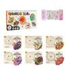 12 Pack Wooden Tops Set, Kids Craft Painting Toys, DIY Wood Spinning Tops for Boys and Girls Ages 5-9, Birthday Craft Kit