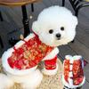 Festive Tang Suit For New Year's Eve And Winter Clothes Teddy Bichon Pomeranian Small Dog Pet Winter Thickened Dog New Year's Clothes