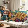Exotic Mexican - style Pillow CoversLiving room sofa cushion cover, soft and comfortable, bedroom room decoration