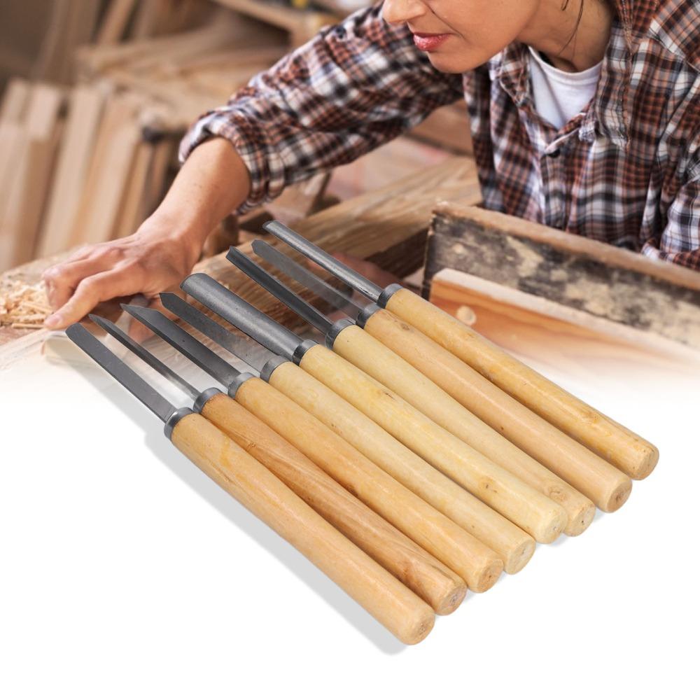 8PCS Groove Parting Wood Turning Chisels Lathe Chisel Set  For Hardwood