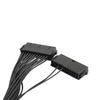 Cablu de prelungire a sursei de alimentare cu splitter dublu PSU cu 24 de pini pentru plăci de bază pentru minerit ATX Conector cablu adaptor pentru computer 30 cm/12 inchi