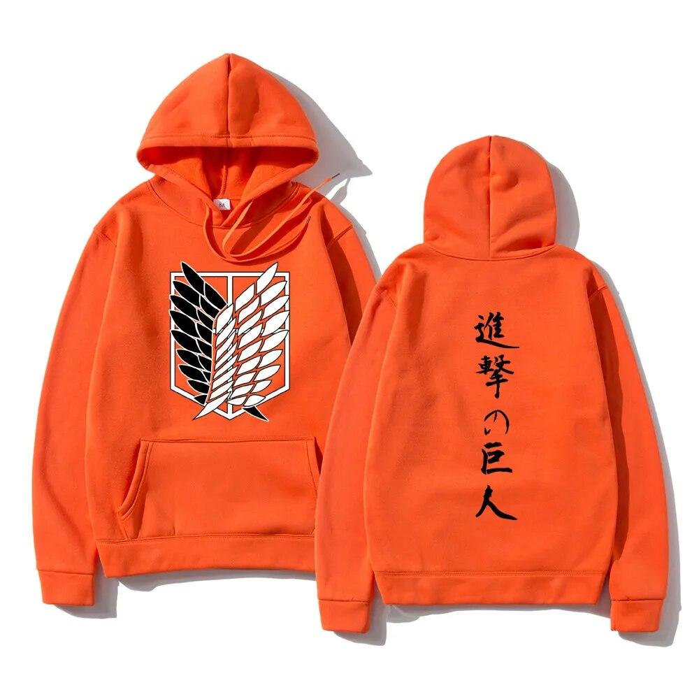 Attack on Titan Hanorace de modă unisex Hanorace cu glugă cu glugă unisex Anime japonez Pulovere Topuri Shingeki No Kyojin Haine cu glugă unisex