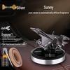 Solar Car Air Freshener & Odor Eliminator: High-End Rotating Ornament for Men's Car Interiors