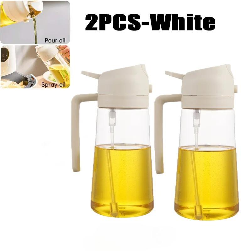 2in1 470ml Plastic Spray Oil Sprayer Bottle Spray Oil Dispenser Oil Jar Cruet BBQ Kitchen Baking Roasting Picnic Kitchen Tool