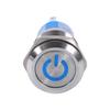 19mm 12V24V Waterproof Stainless Selflocking  ing Push Button Power   Red LED