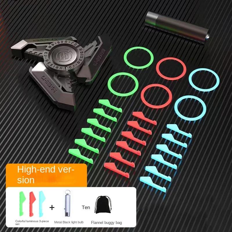 DIY Luminous Fidget Spinner Antistresová hračka Spinning Tip Pozor a soustředění Uvolněte stres Rukojeť Top pro autismus