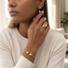 Vintage Style Imitation Pearl Earrings Ring Bangle Elegant Gold Color Jewelry Jewelry Set  Women