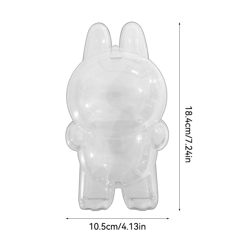 For Labubu Fall In Wild Transparent Protective Case Storage Case For Plush Dolls Display Bag No Doll Portable Cable Organizer Box