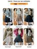 New 2024 Women's High Waist Black Pleated A-line Skirt - Short, Slimming, Summer to Autumn Style