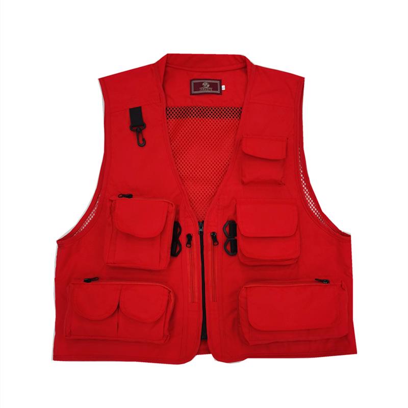 Men's Breathable Multi-Pocket Outdoor Vest for Fishing, Photography, and Workwear