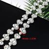 10 Yards Strassketten-Borte Glänzende Kristall-Diamant-Accessoires Eingelegte Perlen DIY Bastel-Geschenk-Dekoration Diamant-Metallkette