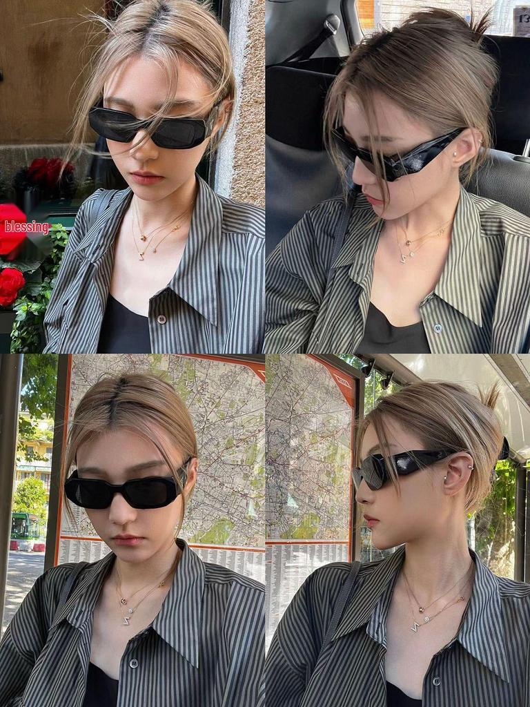 2025 Unisex Cat-Eye Sunglasses, High-End Rectangular Frame, Fashionable Sun Protection.