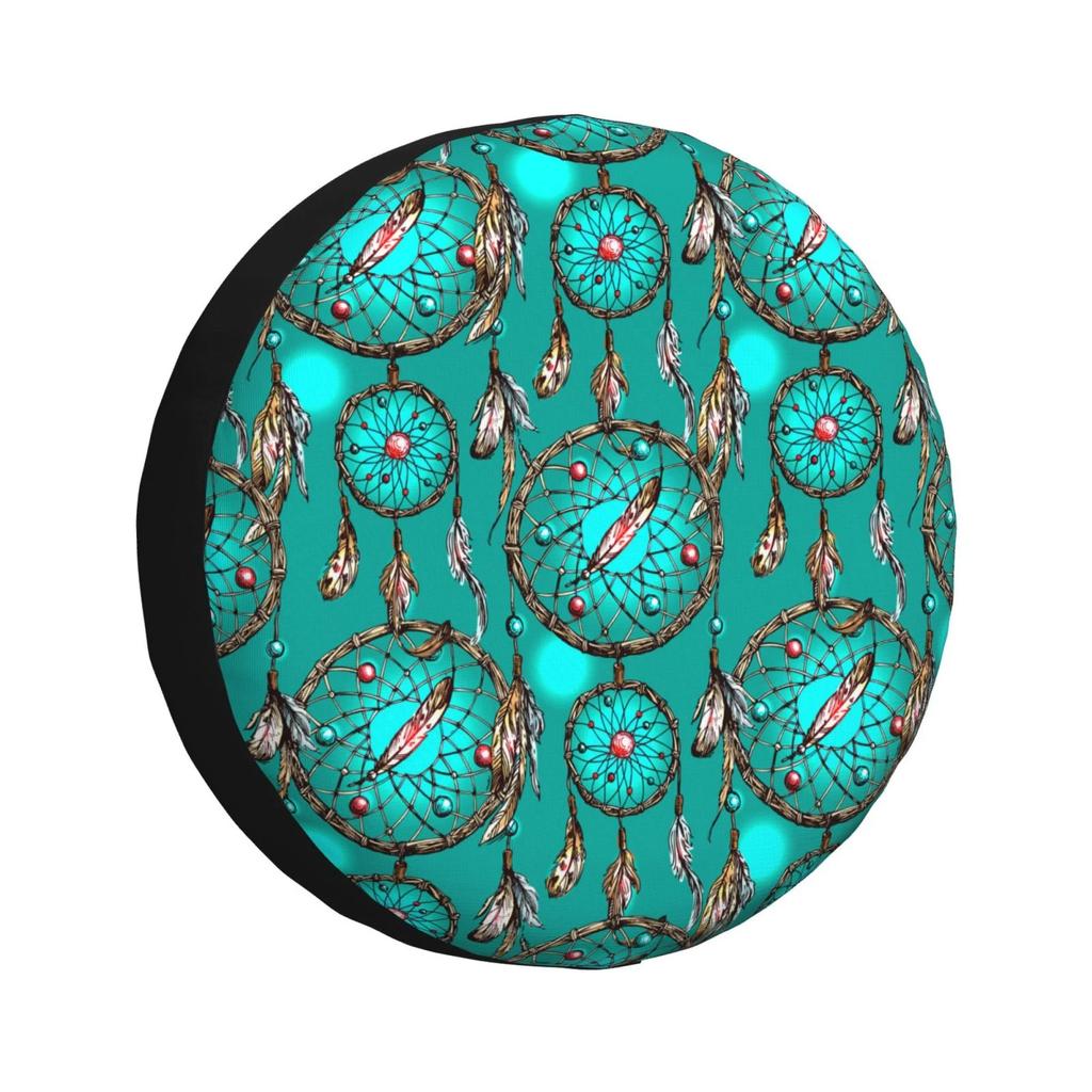 Boho Dreamcatcher Wheel Cover Polyester Spare Tire Cover for Car Truck SUV Trailer 14 Inch