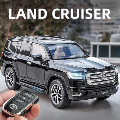 1:24 Toyota LAND CRUISER PRADO Alphard Key Control Alloy Car Model Sound and Light Children's Toy Collectibles Birthday Gift