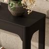 140cm Long, Curved Side Table with Storage, a Two-Tier Storage Table for Behind the Sofa, the Entrance Area, the Hallway and the Foyer. Black