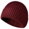 Knit Beanie Cap for Deep One Size Fits All [FREESE] Men Moisture-wicking, Breathable, UV-cut, High-quality Rayon, Washable, Plain, Fit, (Wine)