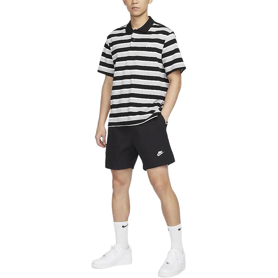 Nike Club Retro Striped Casual Short Sleeve Polo Shirt Men Tops Black FN3897010