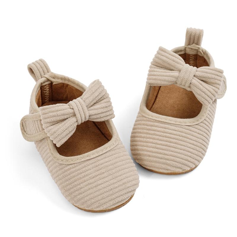 Spring Autumn Baby Girls Cotton Shoes Toddlers Prewalkers Cute Bow Shoes Infant Soft Bottom First Walkers 0-1Y