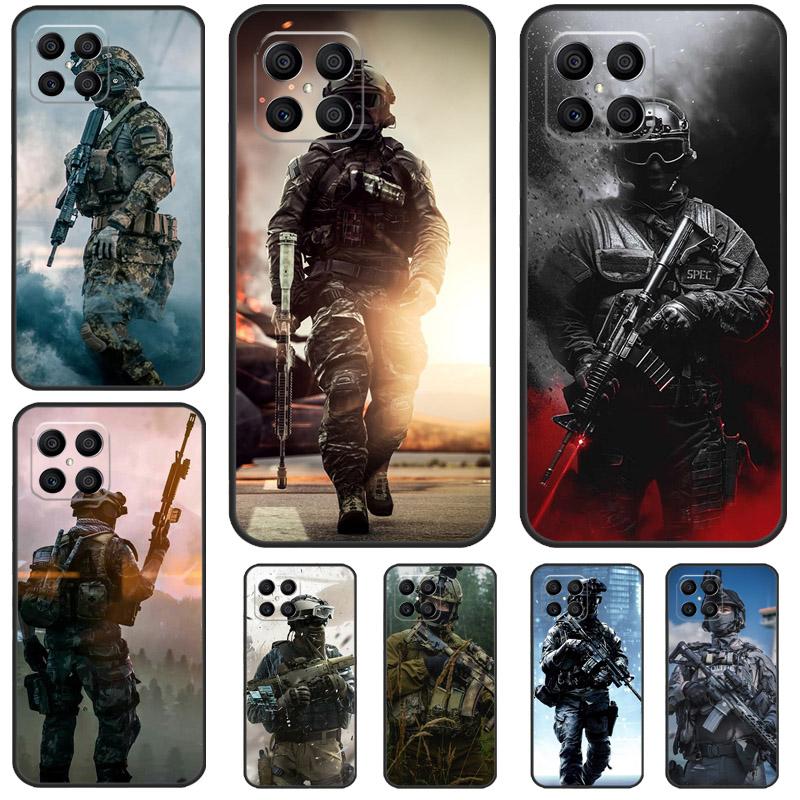 Tactical Swat Gear Pattern Phone Case For Honor 90 Lite 50 70 Magic 5 6 Pro 8X X6 X7 X8 X9 X8a X7a X6a X9b X9a Cover