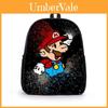 Mochila de Desenho Animado do Mario Para Meninos do Ensino Fundamental Com Tecido Oxford Respirável e Leve