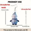 Cross-border Cartoon Snowman Earrings - Cute, Striped Scarf, Flat Acrylic Christmas Decor
