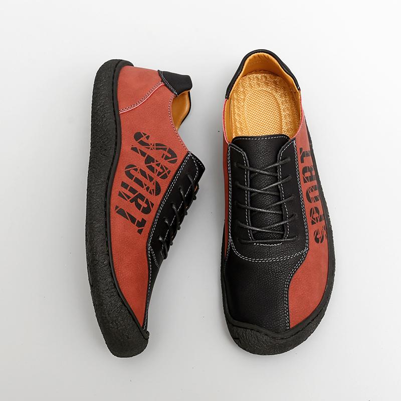 Herren Schnürschuhe aus Leder Bequeme Slipper Ballerinas Outdoor Laufschuhe Mokassins Freizeitsneaker