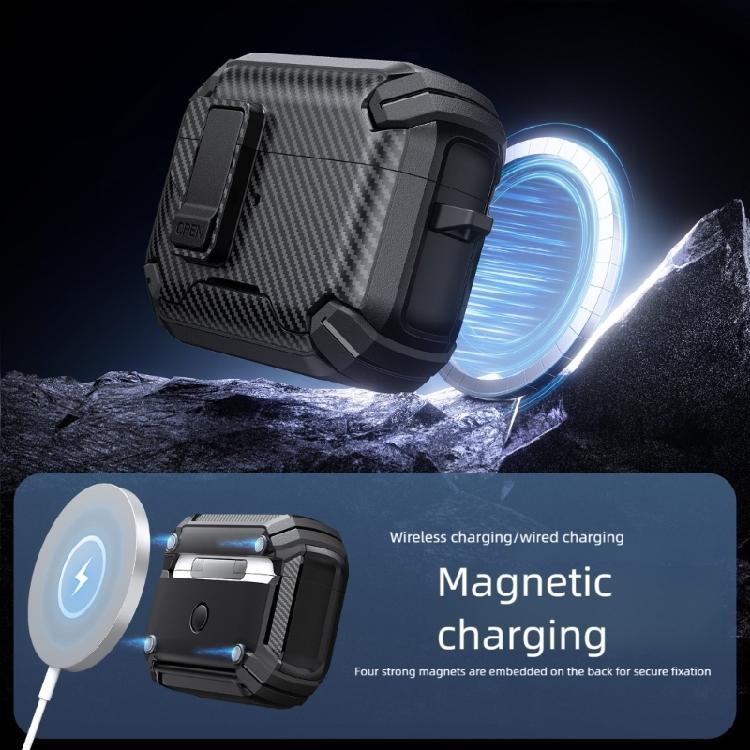 Wireless Charging Box For Pods 3rd Protective Case Anti Drop Design with Phone Stand Function Auto Locking Mechanism