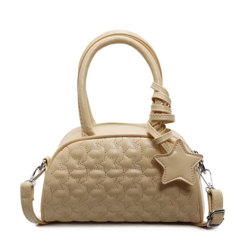 

New sweet wind star grid embroidery thread handbag bag high sense fashion versatile messenger bag women жёлтый