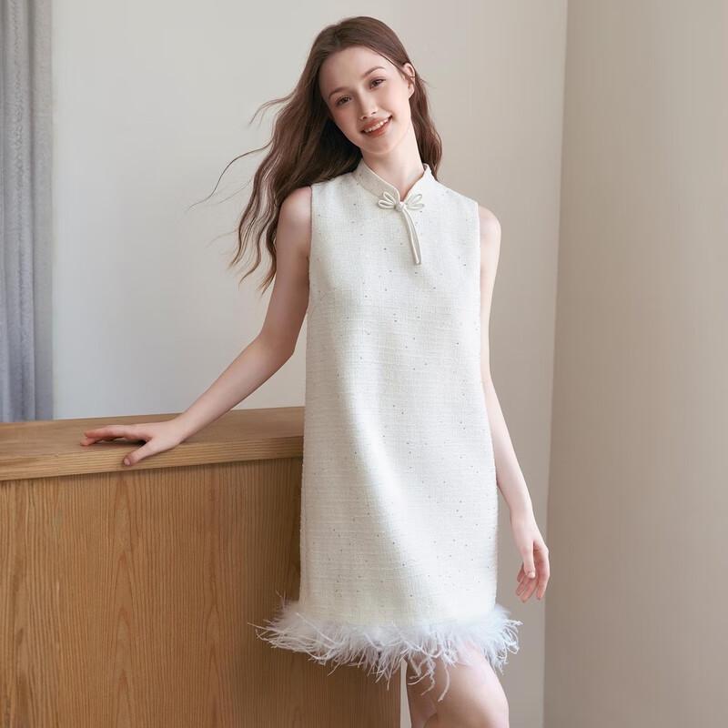 

Ledin New Chinese Style Stand Collar Sleeveless Dress L