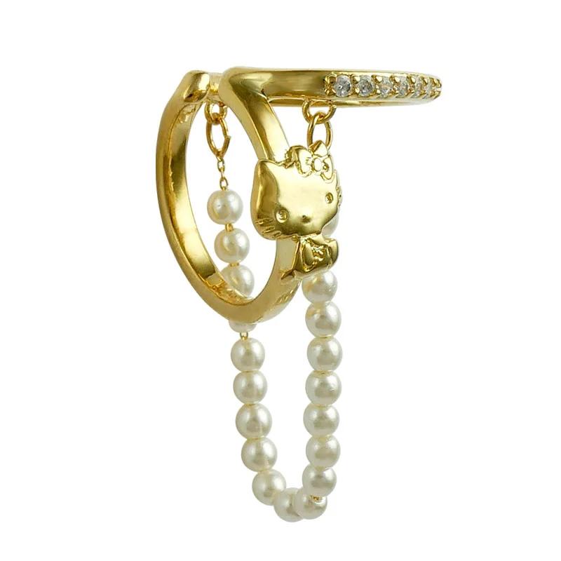 Sanrio Hello Kitty Double Ear Cuff D Gold Japan NEW Sanrio Characters
