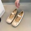 Evening shoes gentle wind flat satin ballet shoes 2025 new spring shallow mouth boat shoes Mary Jane women's shoes