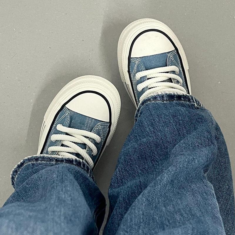 Bow high-top platform canvas shoes women's 2025 autumn new versatile little white shoes niche original casual board shoes