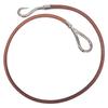 HERMES Leather Jumbo Bracelet Brown / SilverUsed