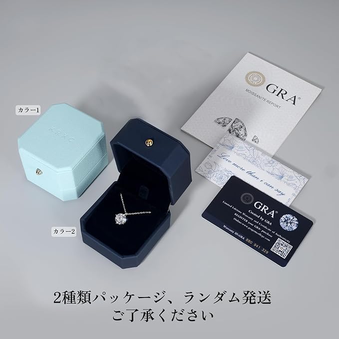 [KRKC] Moissanite Necklace for Women: Birthday Gift for Women, S925 Sterling Silver, Solitaire Diamond, 0.5/1.0/2.0/3.0/4.0ct, Artificial Diamond, 4-P