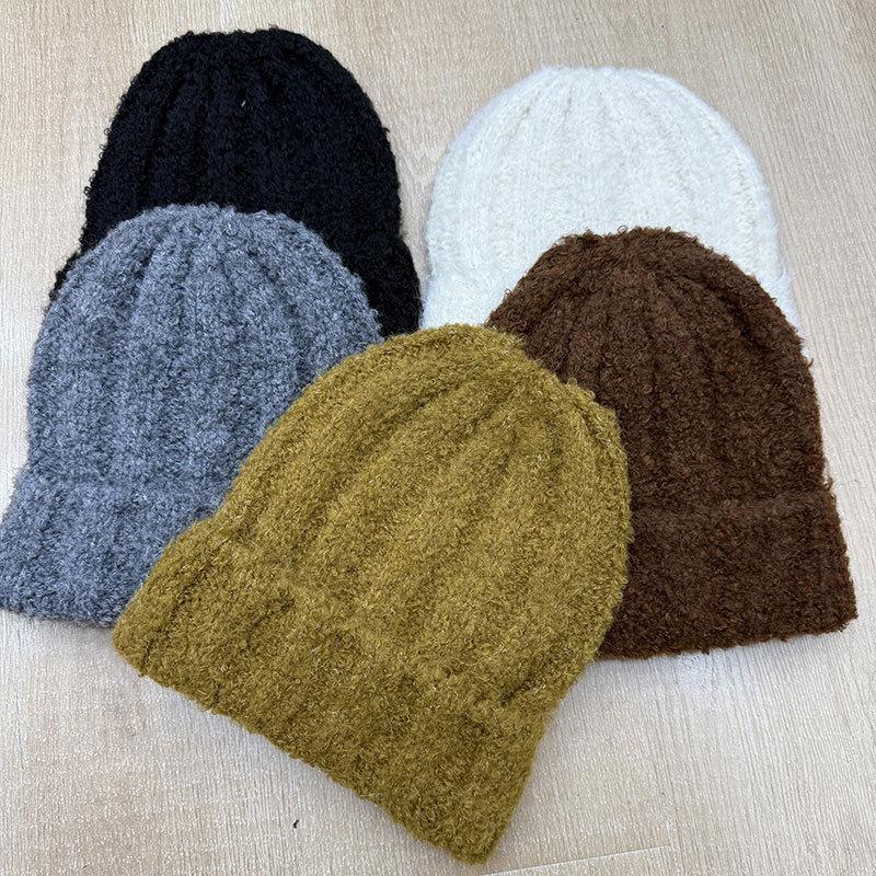 Ins Containing Wool Wool Hat Women's Autumn and Winter Thickened Warm Ear Protection Knitted Hat Casual Versatile Senior Sense Men