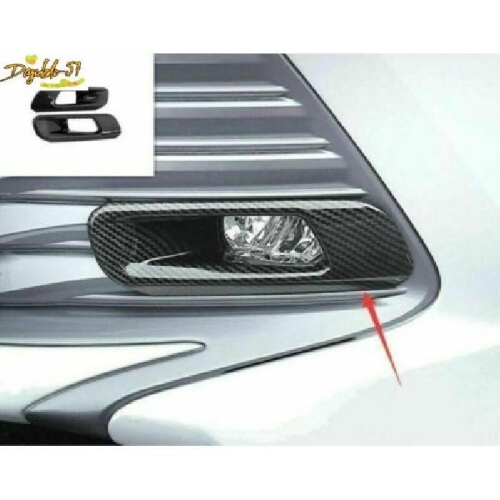Carbon Fiber Front Fog Light Lamp Frame Cover Trim For Toyota Camry 2018-
