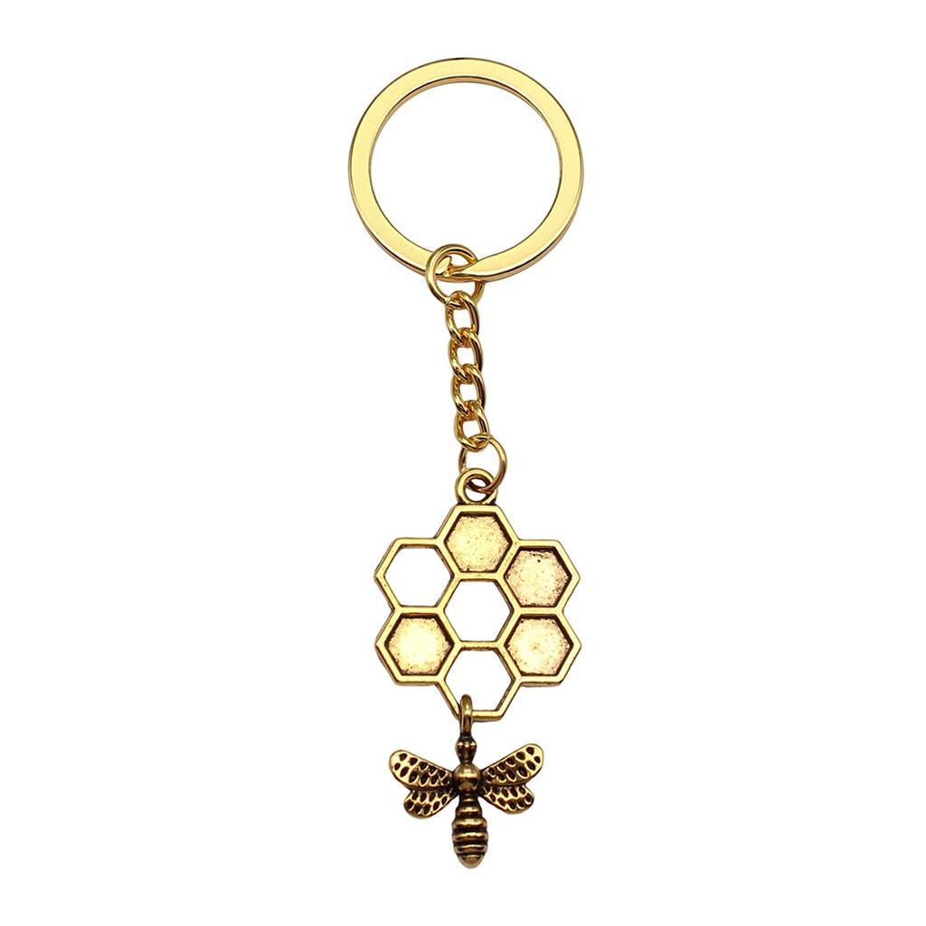 Breloc cu Charm Libelulă și Albină Pandantive Fluture Inel pentru Chei Inel de 28mm