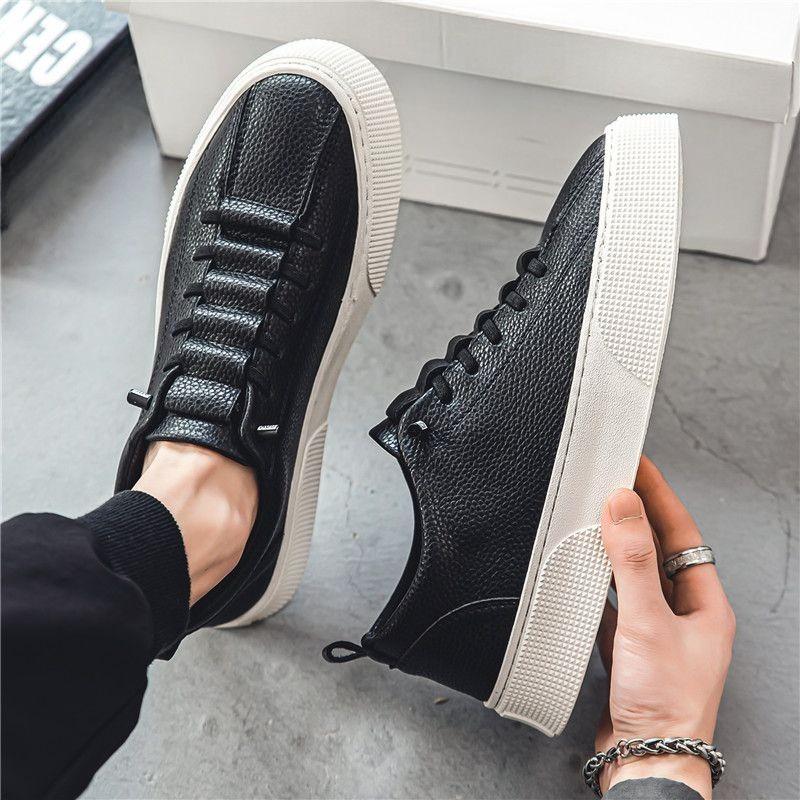 Moccasin Round Toe Male Casual Shoe Thick Platform Designer Comfortable Classic Original Pu Footwear Offer Men's Leather Shoes