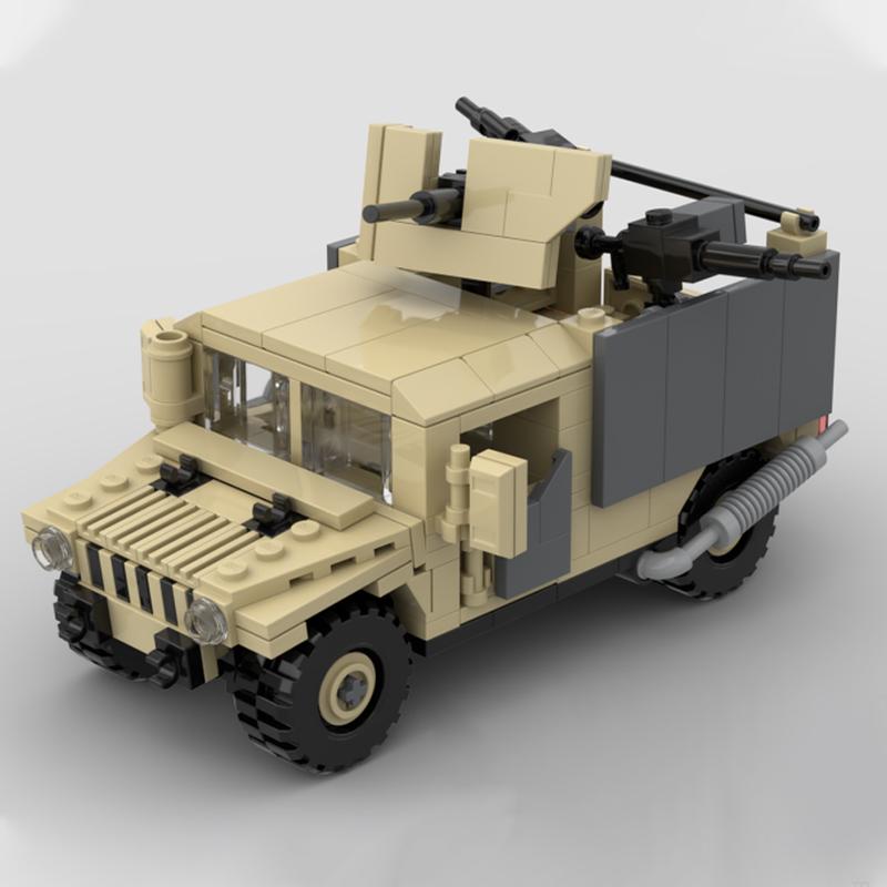 

304 детали MOC Модифицированный HMMWV Орудийный Грузовик Строительные Блоки Решить проблему творчество Подросток Взрослый коллекционер Рождественская игрушка Подарок