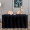 Elastic Table Cloth Hotel Conference Table Cover Meeting Room Office Flannel Rectangle Tableclover Wedding Banquet Decoration
