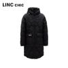 JINYUJIE Women's Hooded Mid-Length Lightweight Down Jacket