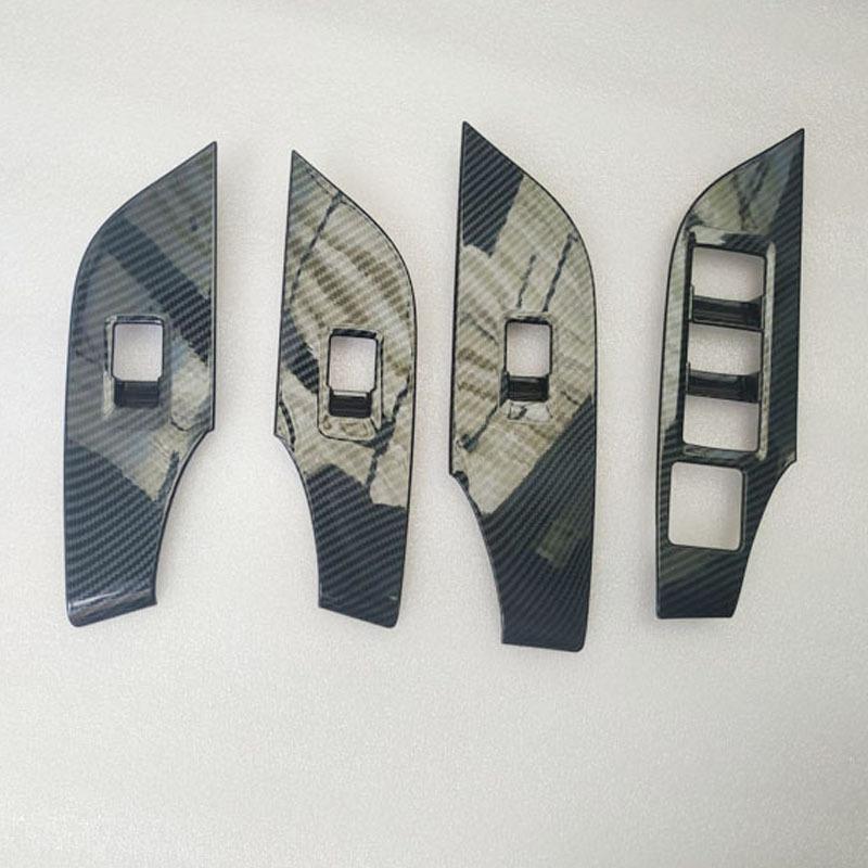 Interior Door Window Lift Regulator Cover Trim for Toyota Rav4 Rav 4 Xa50 Car Accessories Plastic Carbon Fiber