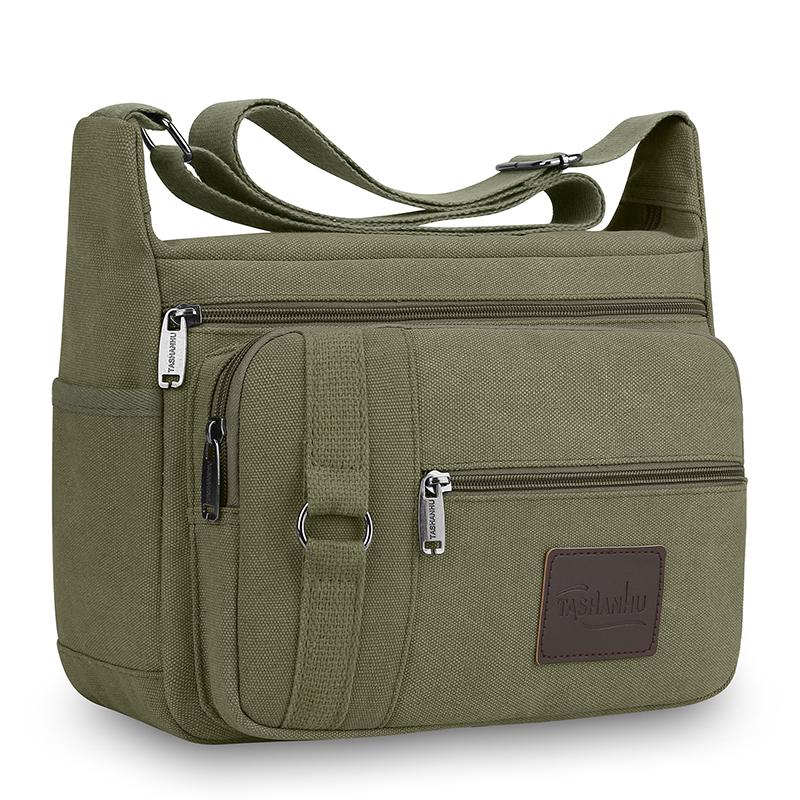 Borsa a Spalla in Tela da Uomo – Elegante Borsa a Tracolla Messenger Tote per Viaggi Casual e Uso Quotidiano