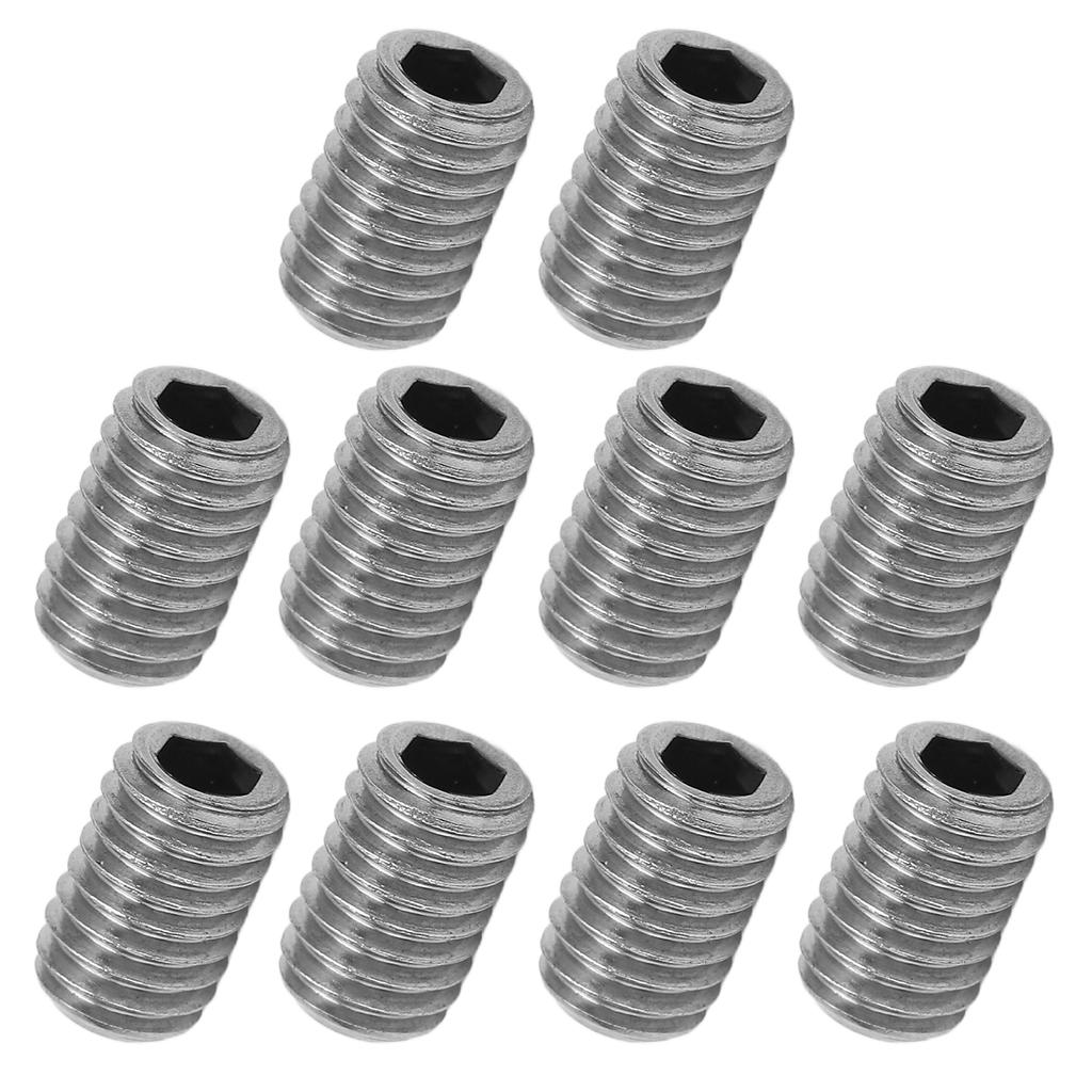 10Pcs 304 Stainless Steel M5 Surfboard Fin Key Grub Screws Fin Replacement Grub Screws