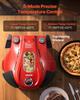Pizza Oven, 304.8 mm Electric Pizza Maker, 1200W Electric Pizzas Cooker with Cordierite Stone, 5-Mode Temperature Control, Viewing Window for Precise