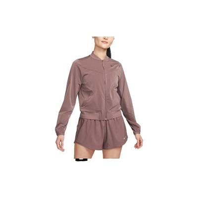 Giacca a maniche lunghe con logo del marchio a tinta unita da donna marrone DV9452-291