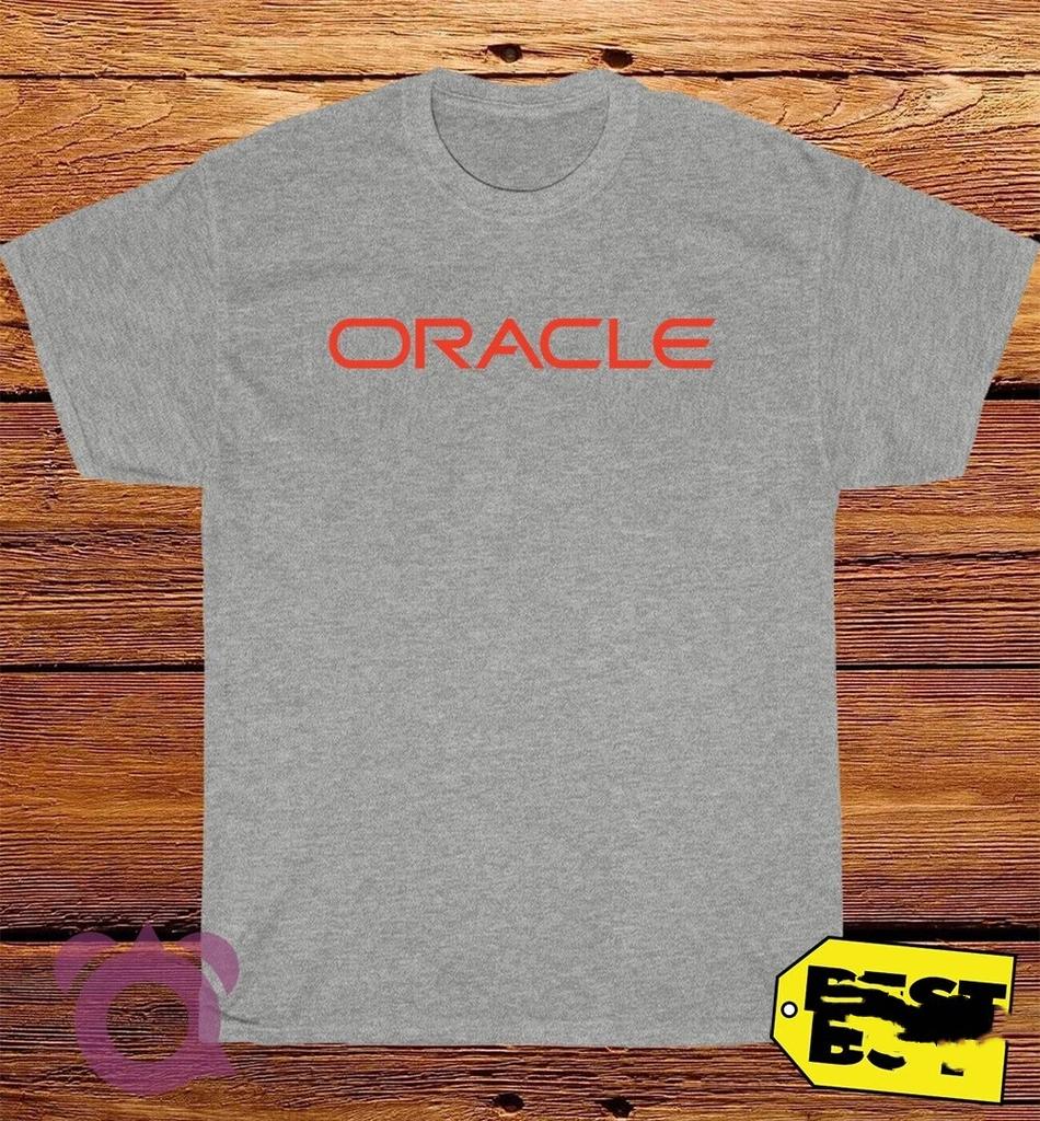 2025 New Oracle Corporation Logo Printed Unisex Street Fashion Trend Short Sleeved Pure Cotton Round Neck